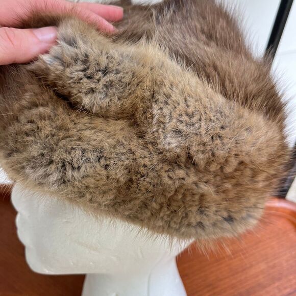 VTG Boutique Kate\'s Real Fur Pillbox Hat Jackie O Mod Winter Glam main image 10